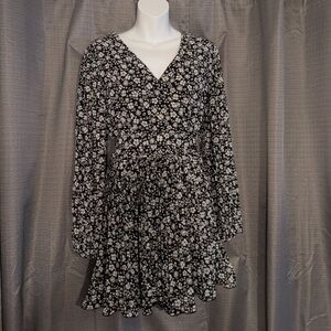Floral Black and White Women's Romper